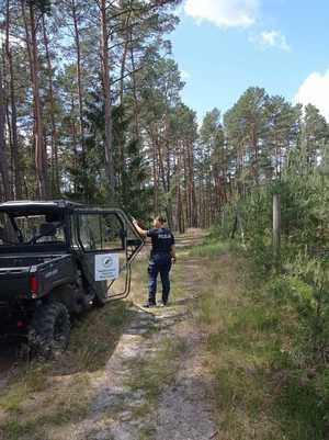 las, umundurowani policjanci i inne osoby