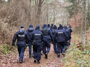 Działania służb mundurowych w terenie leśnym